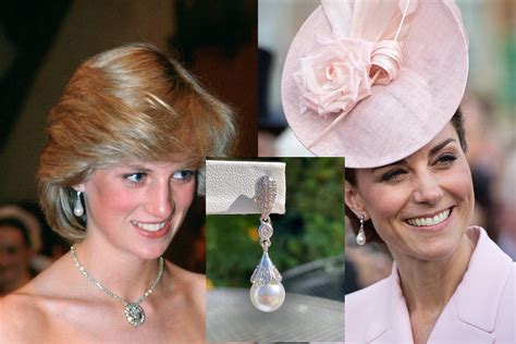 princess diana pearl diamond earrings.